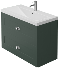 Zaneti Edge Plus 1 Tap Hole Basin 800mm White