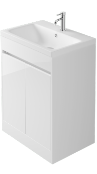 Zaneti Vita 1 Tap Hole Basin 650mm White