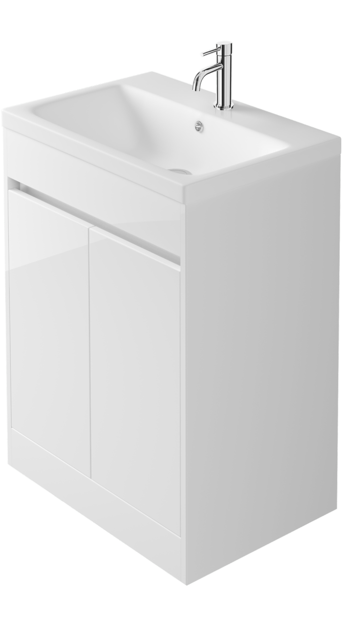 Zaneti Vita 1 Tap Hole Basin 650mm White