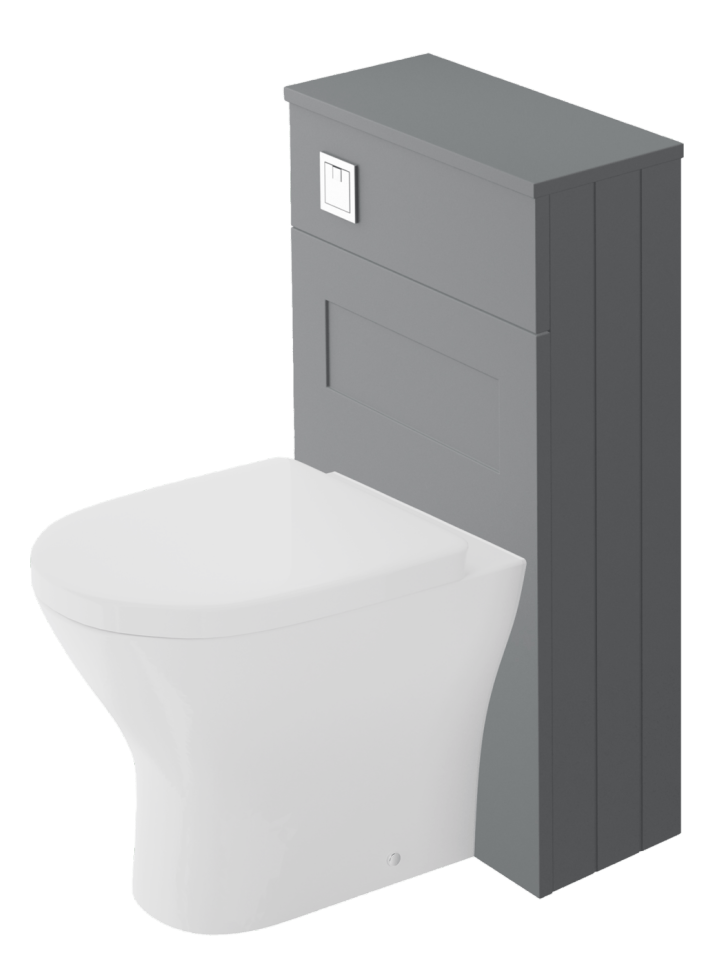 Zaneti Clarity Dove WC Unit 500mm Grey