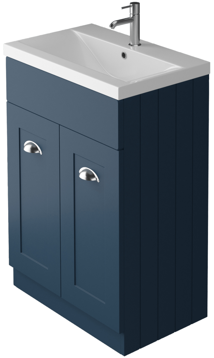 Zaneti Clarity Basin Unit 600mm Henley Blue