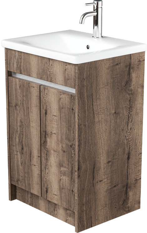 Zaneti Aspect Floor Basin Unit 550mm Tobacco Oak