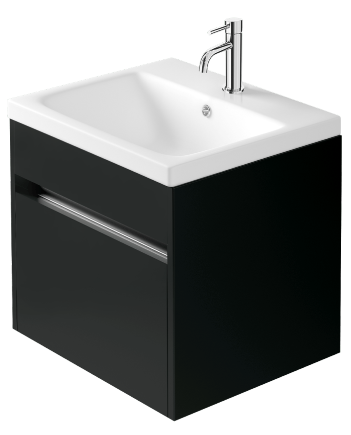 Zaneti Aspect Wall Basin Unit 550mm Soft Black