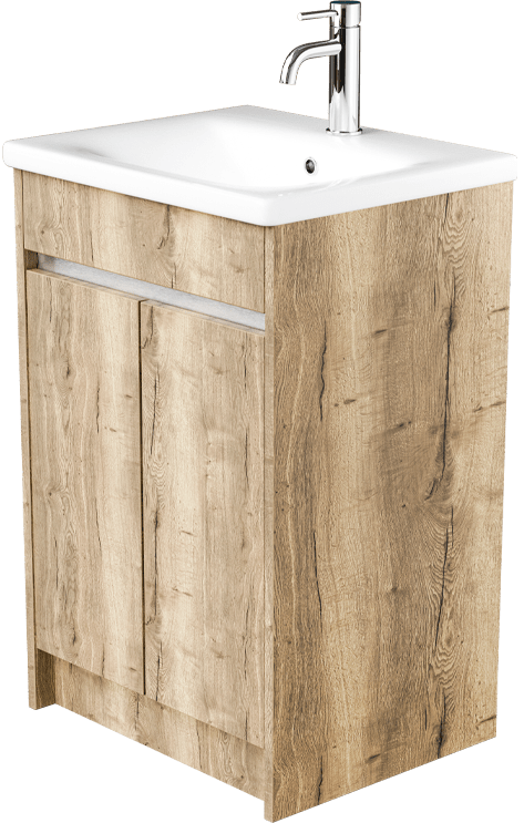 Zaneti Aspect Floor Basin Unit 550mm Natural Oak