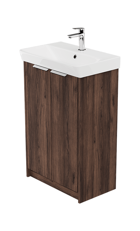 Zaneti Maddison Floor Standing Basin Unit 600mm Walnut
