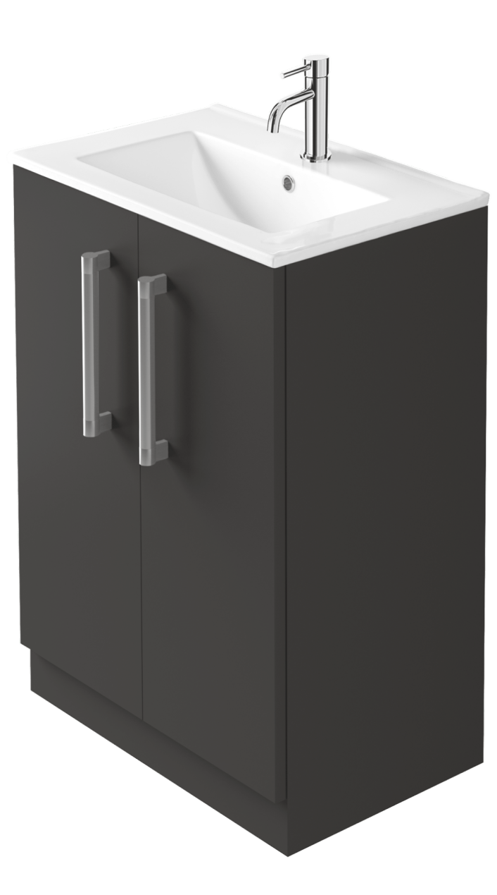 Zaneti Series Floor Unit 600mm Carbon Grey