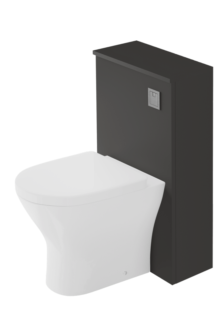 Zaneti Series Back To Wall WC Unit 500mm Carbon Grey