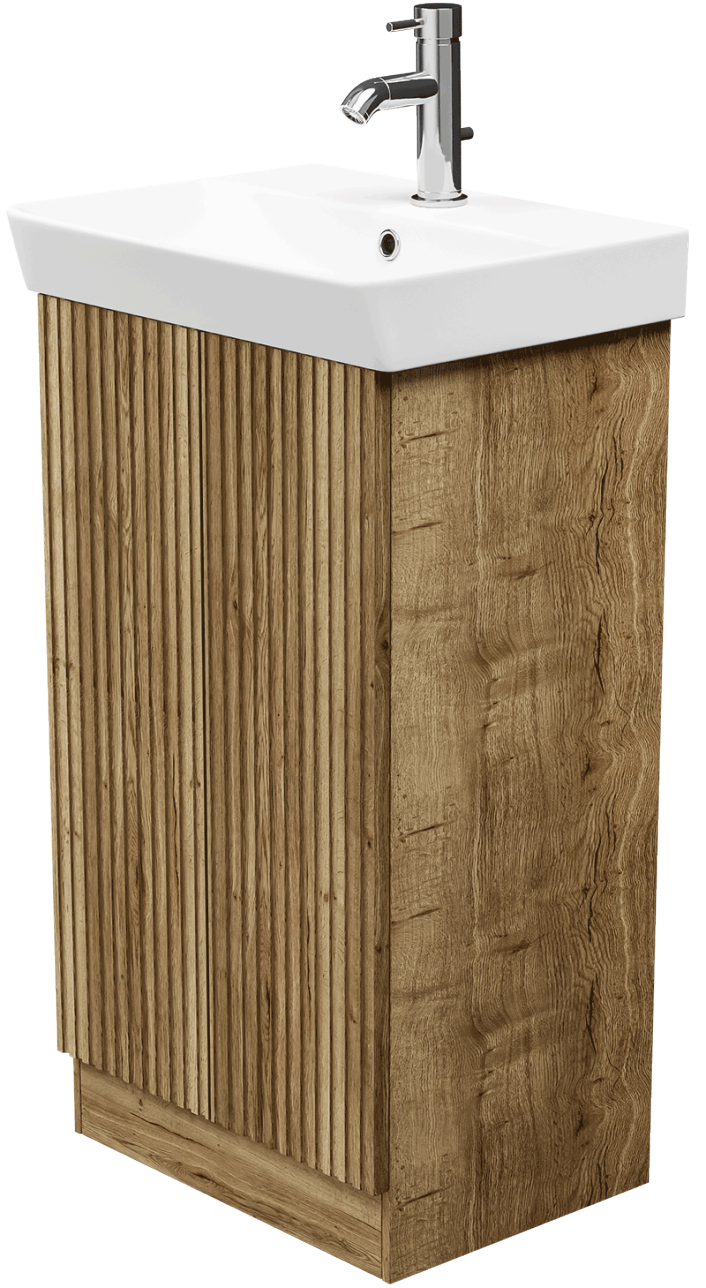 Zaneti Soho Floor Basin Unit 500mm Oak