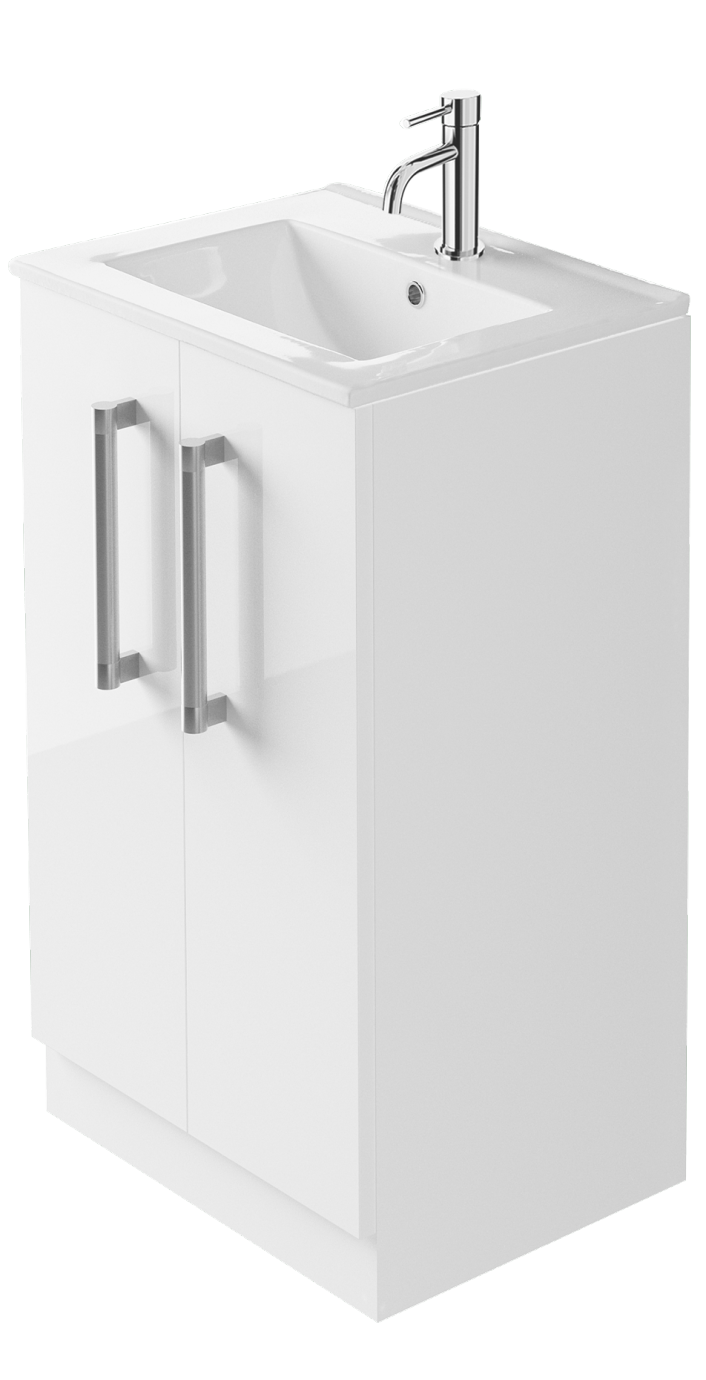 Zaneti Series Floor Basin Unit 500mm White