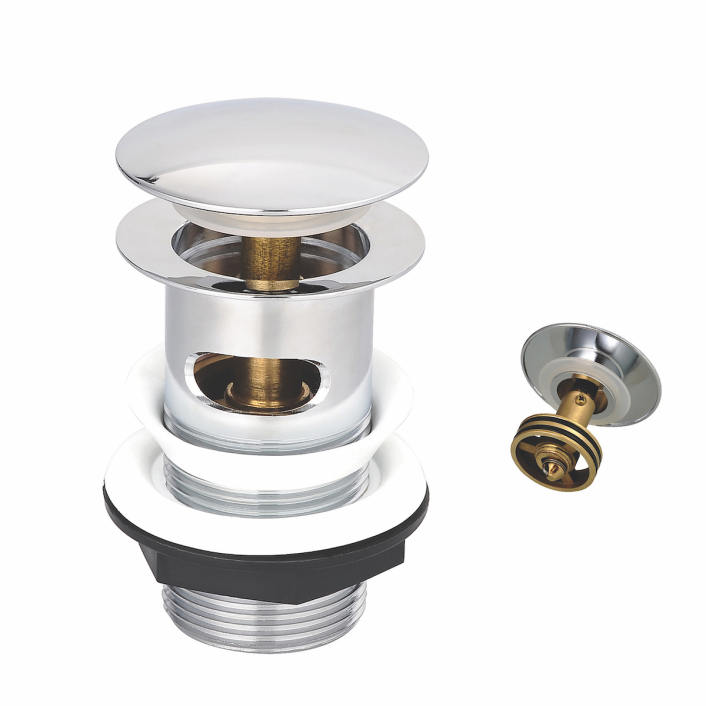 Scudo Purelle Round Dome Slotted Sprung Basin Waste - Easy Clean