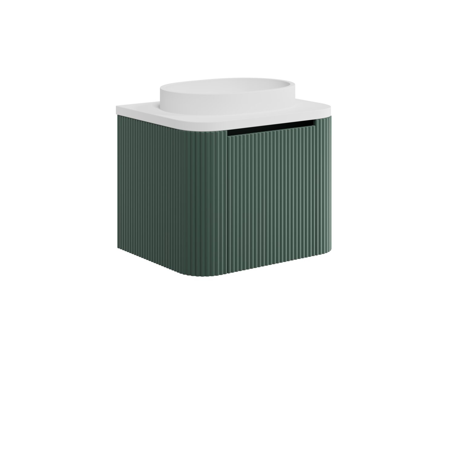 Linea Curve 600 Unit , Basin AndFrame - Reed Green