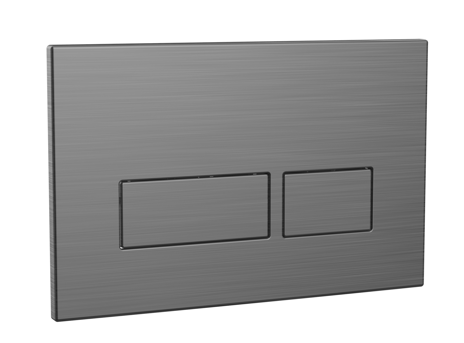 Square Gunmetal Dual Flush Button