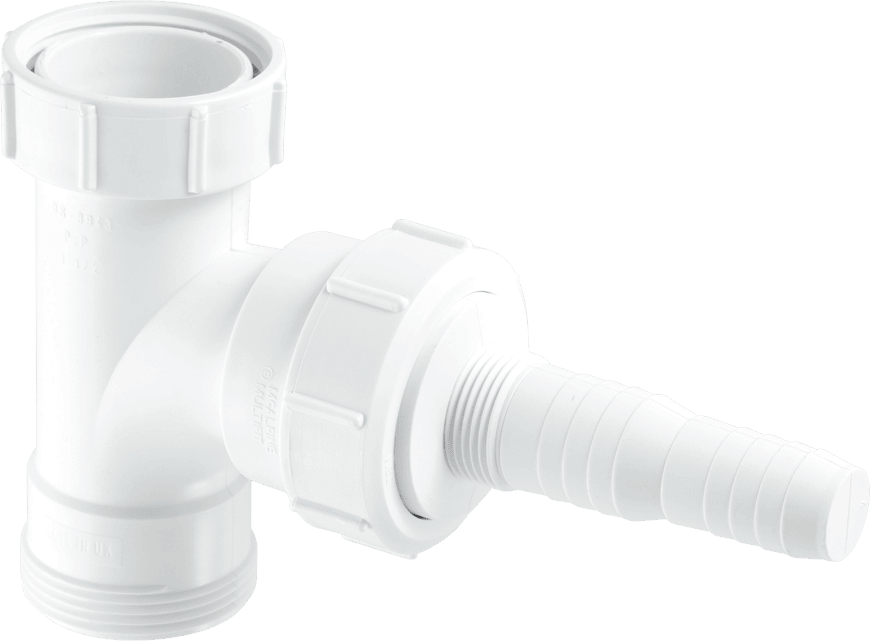 McAlpine 1 1/2" Swept Tee With Nozzle