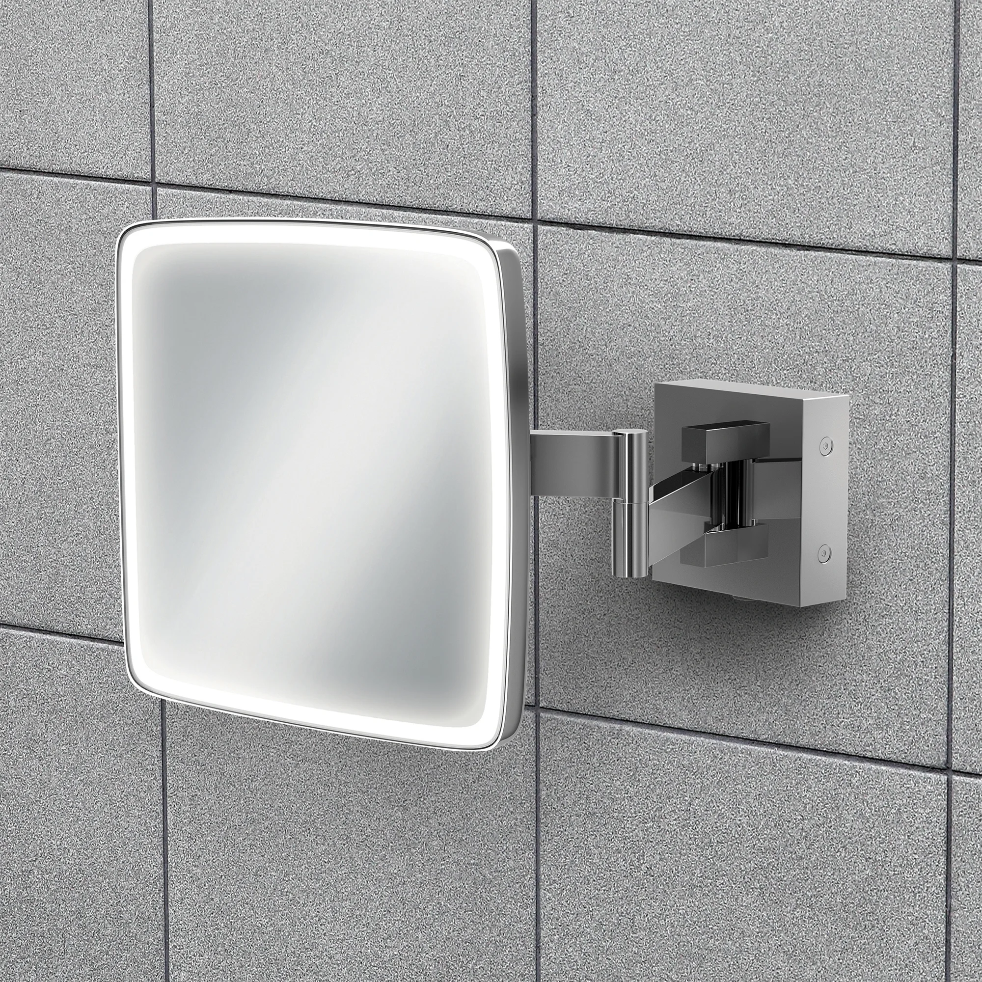 Eclipse Bathroom LED Magnifying Mirror - Square