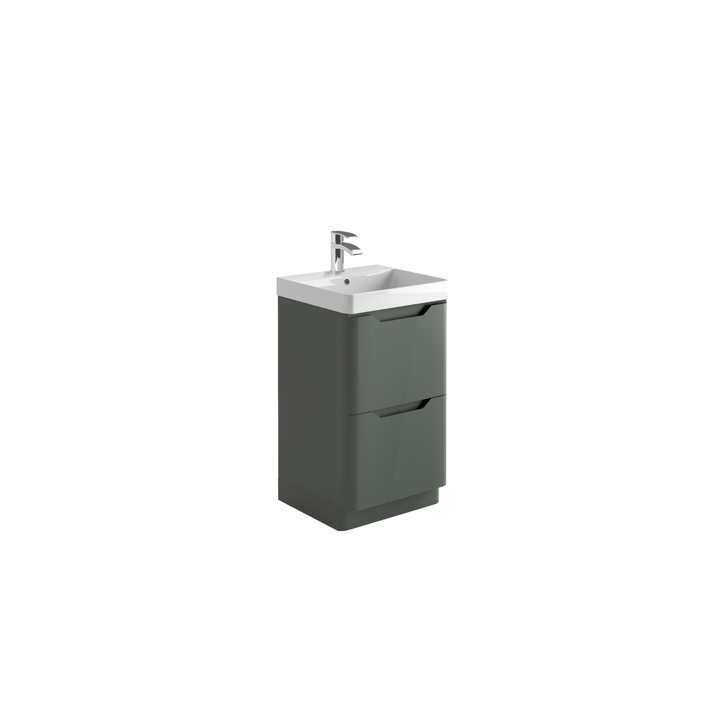 Ella 500 Floor Unit And Basin - Matt Anthracte
