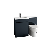 Scudo Lili L-Shaped WC Unit, Anthracite — 1100mm