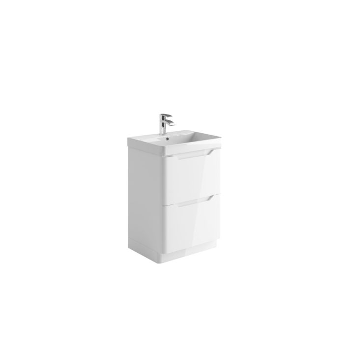 Scudo Ella Floor Unit, White — 600mm