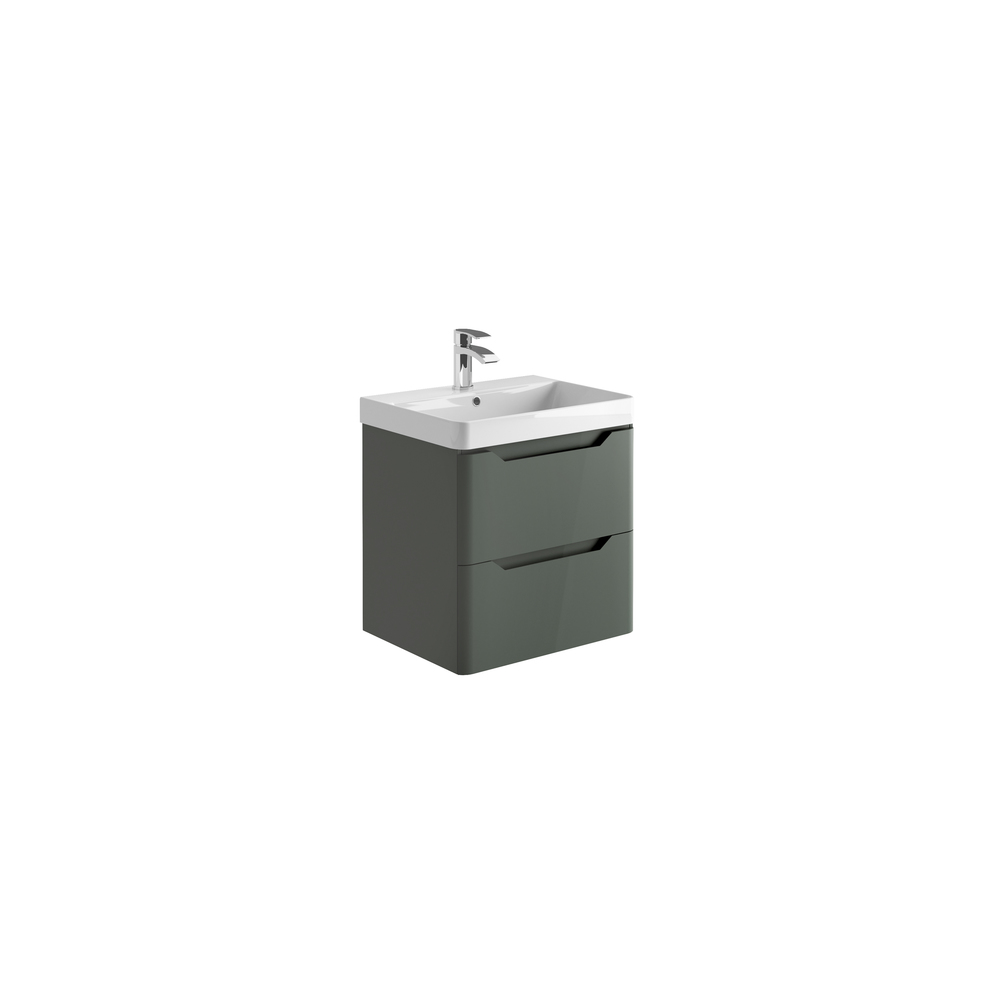 Ella 600 Wall Unit And Basin - Matt Anthracite