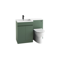 Scudo Lili L-Shaped WC Unit, Green — 1100mm