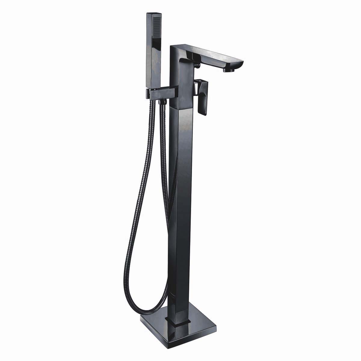 Muro Freestanding Bath Shower Mixer Black