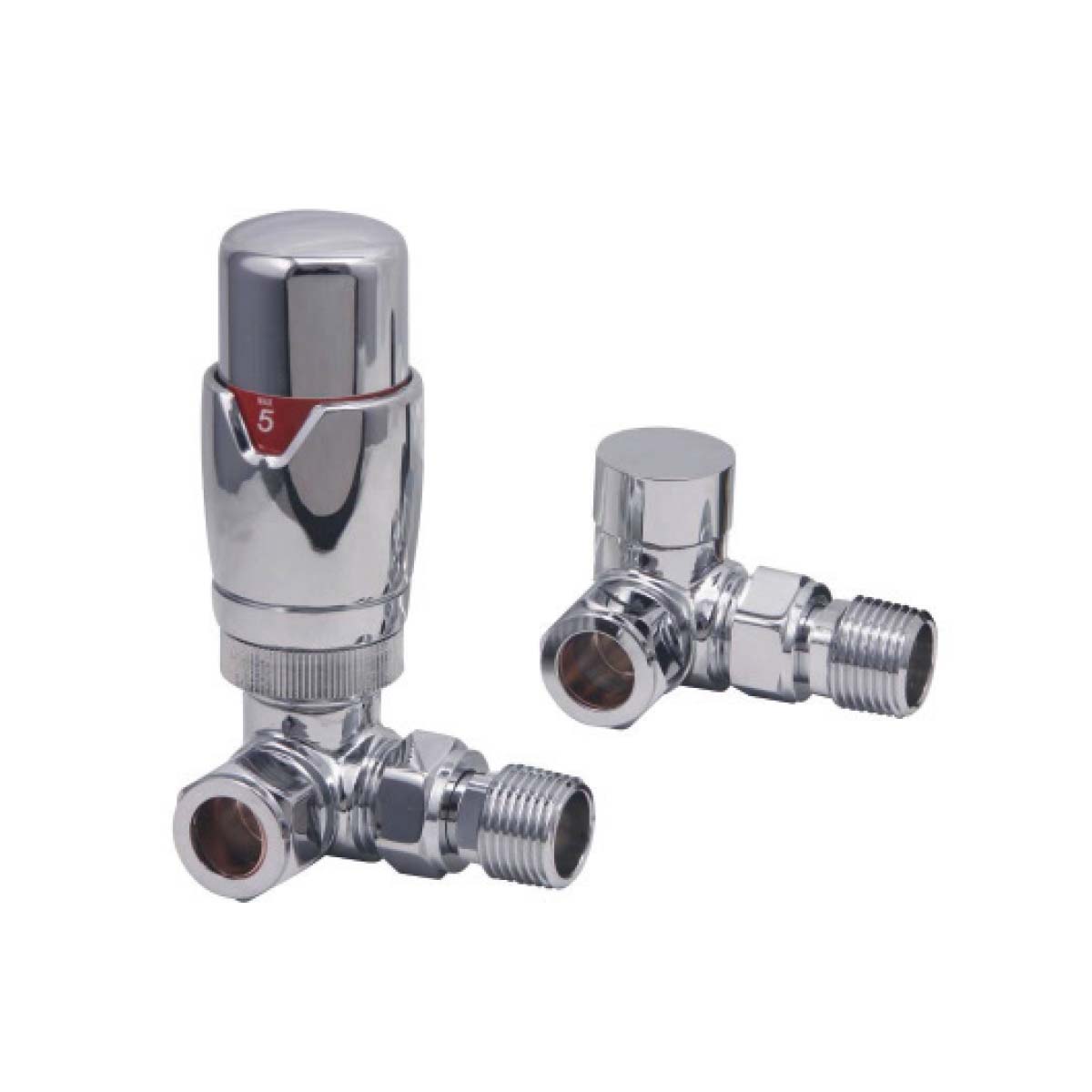 Designer Corner Valves (Pair) Chrome