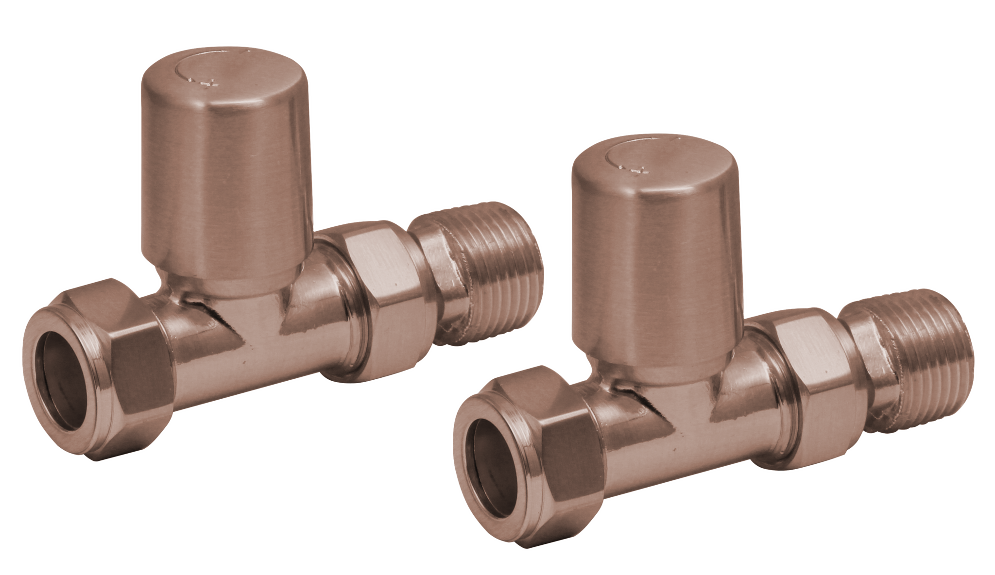 Designer Straight Valves (Pair) Brushed Bronze