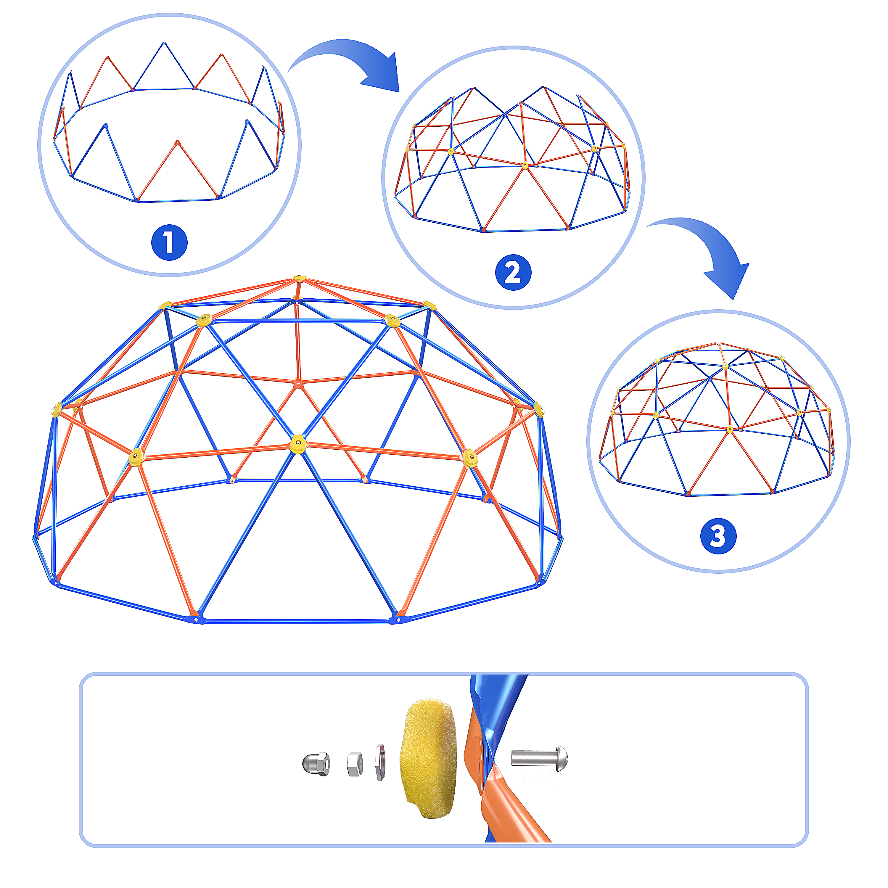 10FT Dome Climber with Hammock