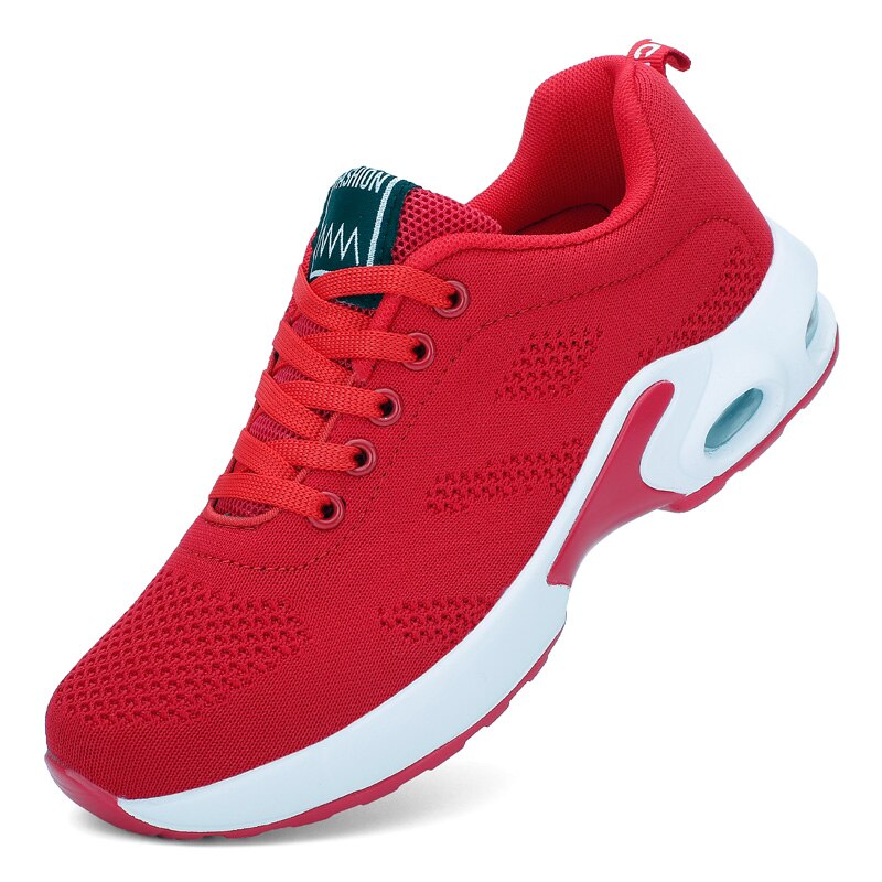 Women's Fashion Air Cushion Sports Running Flat Soft Bottom Sneaker Mesh Breathable Casual Shoes