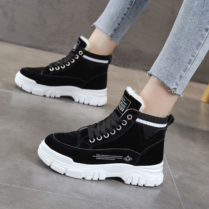 Ladies Casual Shoes Lace-up Fashion Sneakers Platform Snow Boots Winter Women Boots Warm Plush Women's Shoes