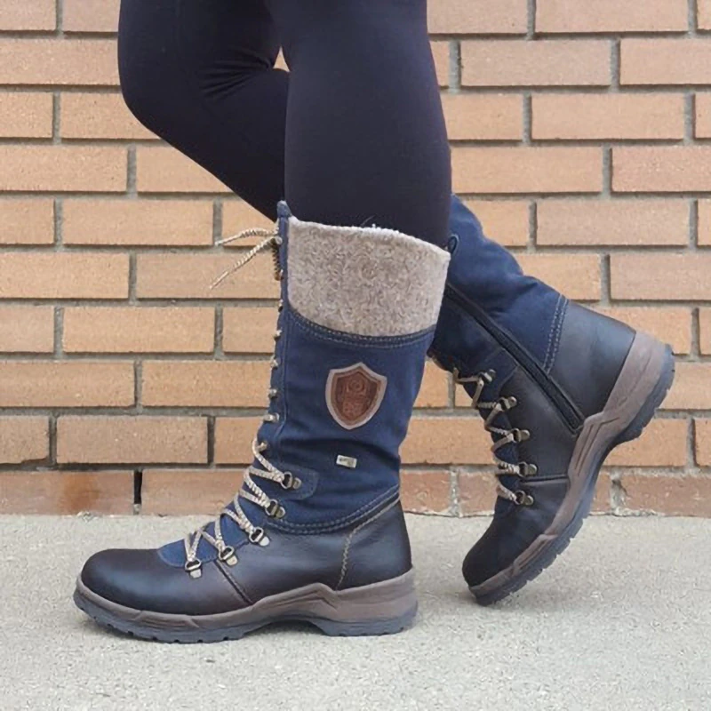 Women Genuine Leather Casual Boots women Snow Boots Waterproof Warm Plush Sneakers Boots