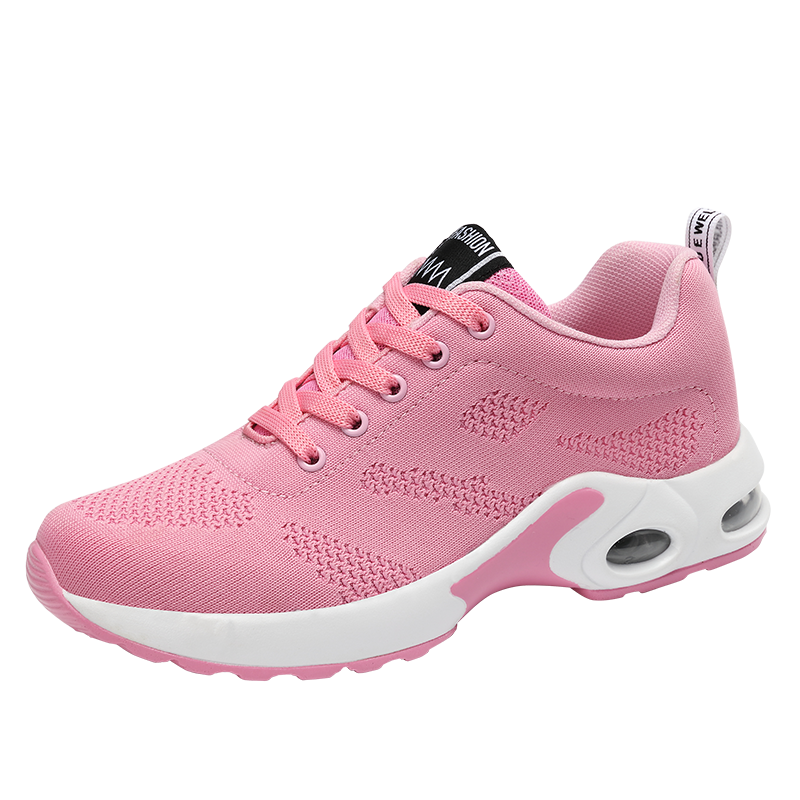 Women's Fashion Air Cushion Sports Running Flat Soft Bottom Sneaker Mesh Breathable Casual Shoes
