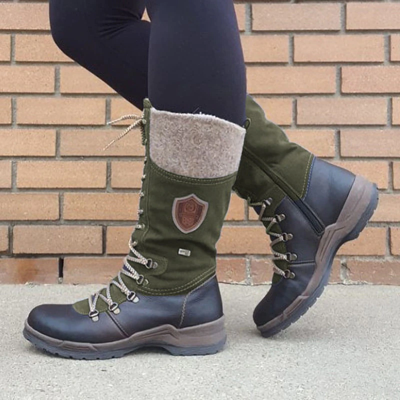 Women Genuine Leather Casual Boots women Snow Boots Waterproof Warm Plush Sneakers Boots