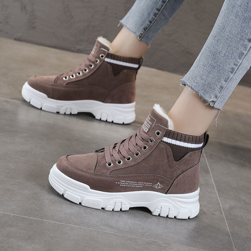 Ladies Casual Shoes Lace-up Fashion Sneakers Platform Snow Boots Winter Women Boots Warm Plush Women's Shoes