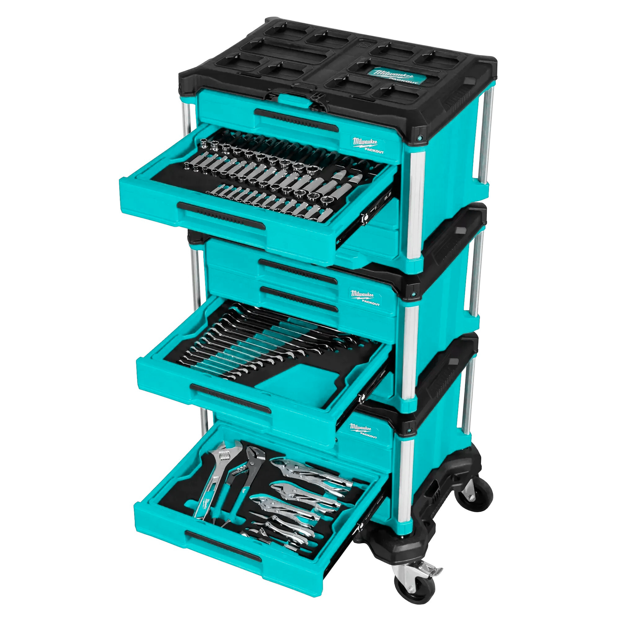 366-pc Master Mechanics Hand Tool Set with PACKOUTTM Drawers and Dolly