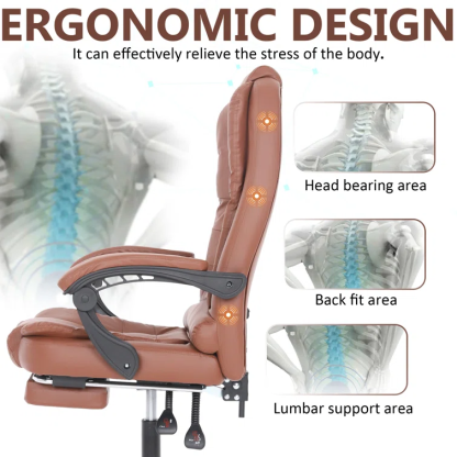 Ergonomic Faux Leather Massage Executive Chair