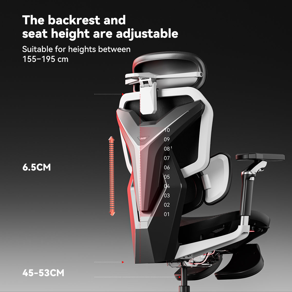 AutoFull G7 Ergonomic Gaming Chair-white