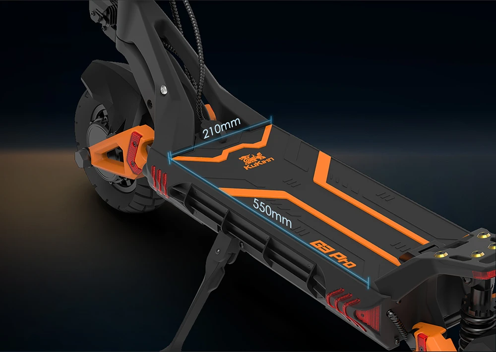 KuKirin G3 Pro 2024 Version 1200W*2 Motor Off-Road Electric Scooter 10 Inch Tire 52V 23.2Ah Removable Battery 80km range 65km/h Max Speed Dual Hydraulic Shock Absorber system IP54 Waterproof Dual Hydraulic Brake