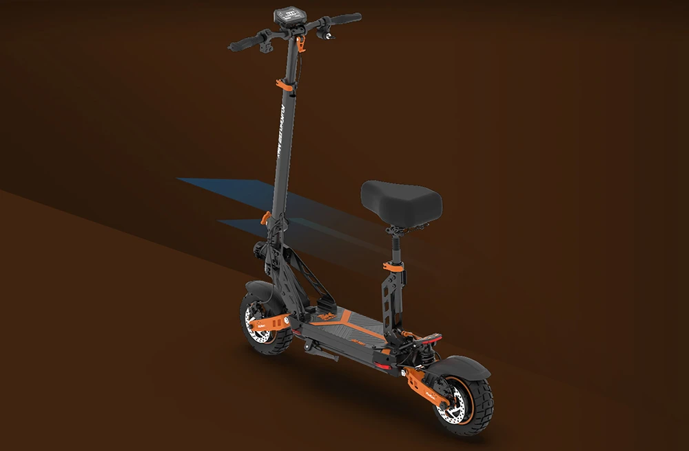 KuKirin G2 Max Electric Scooter 10 Inch Off-road Tires 1000W Motor 55Km/h Max Speed 48V 20Ah Battery 80km Range 120KG Max Load Detachable Seat Adjustable Height