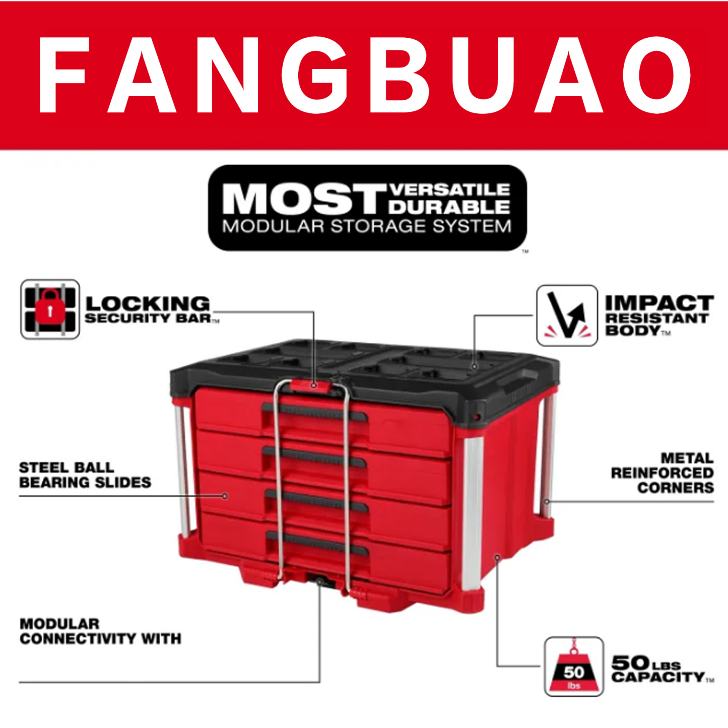 366-pc Master Mechanics Hand Tool Set with PACKOUTTM Drawers and Dolly