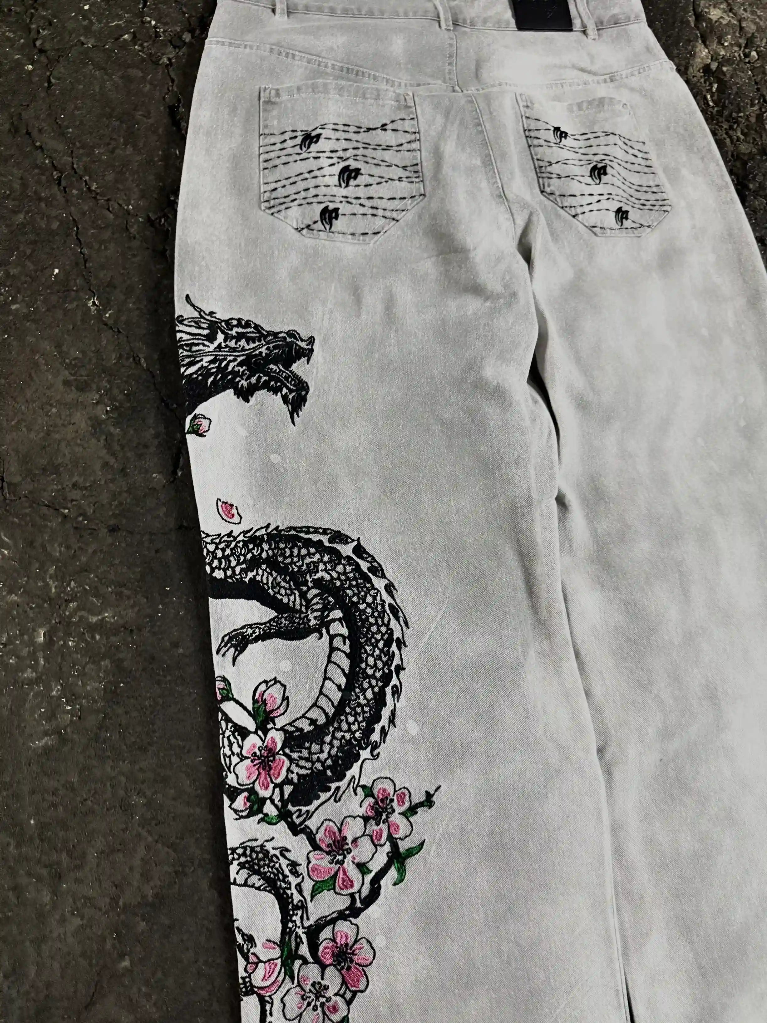 "Dragon" Jeans (White)