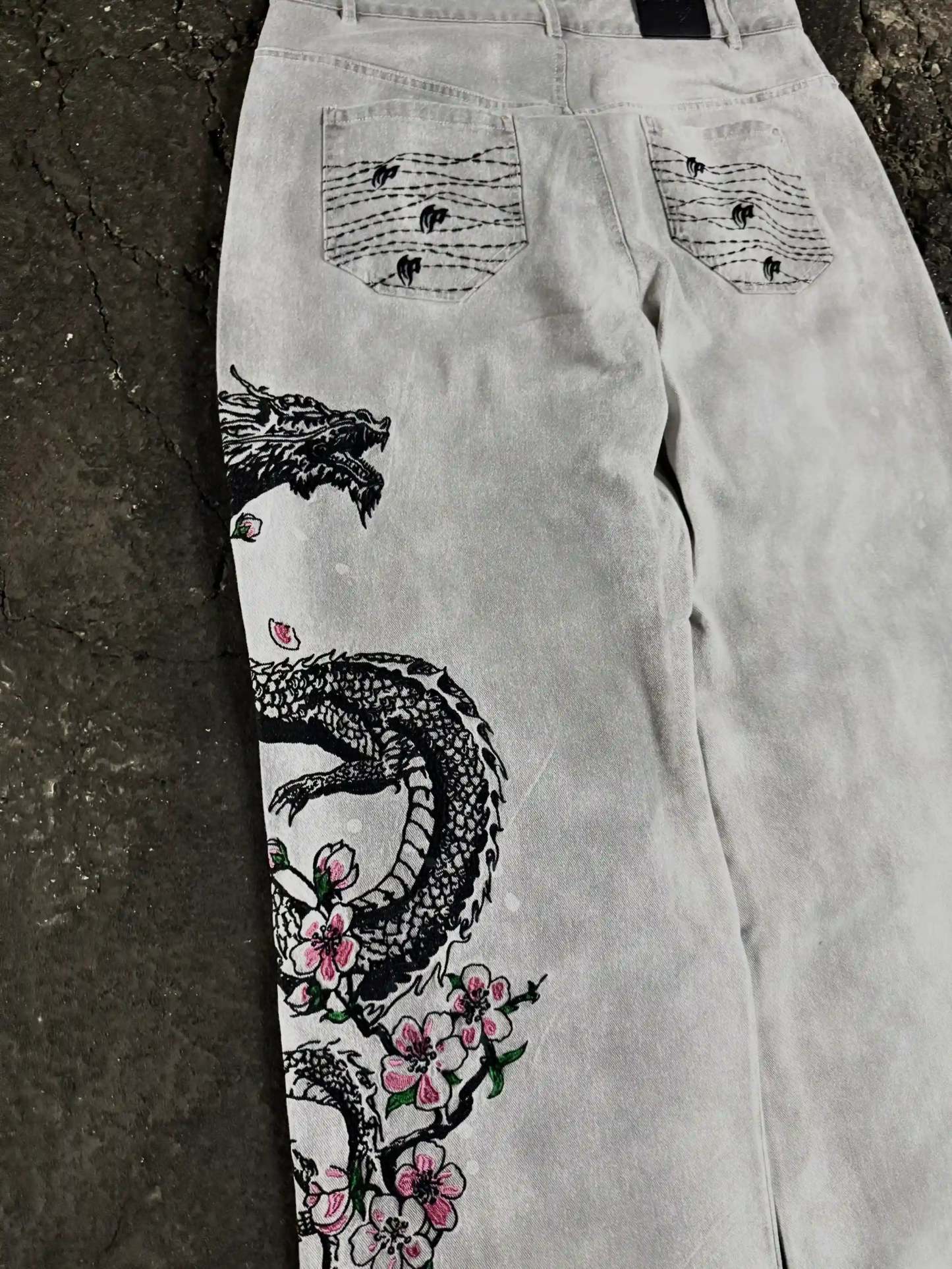 "Dragon" Jeans (White)