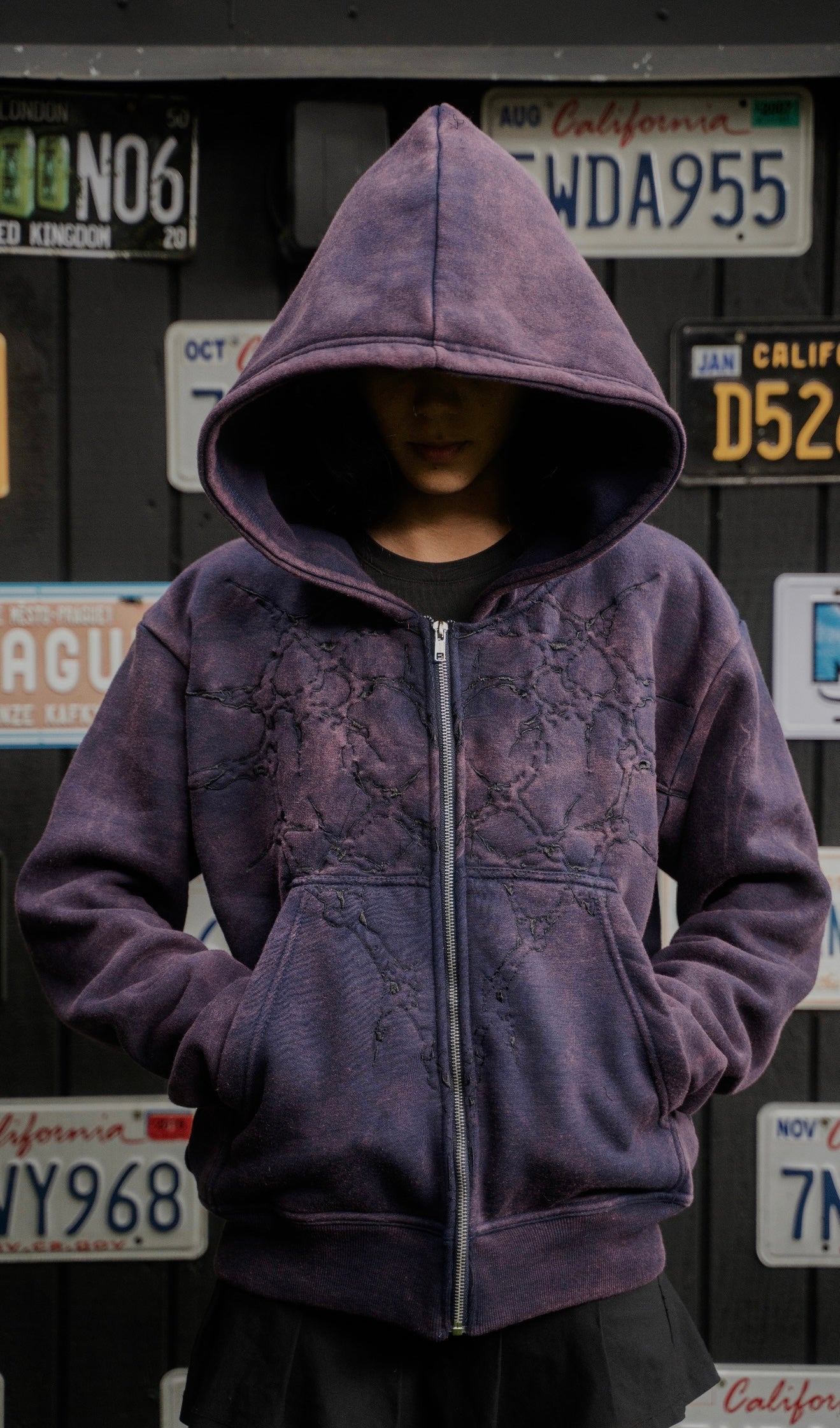 “Half a Million” Embroidery Zip-Up (Purple)