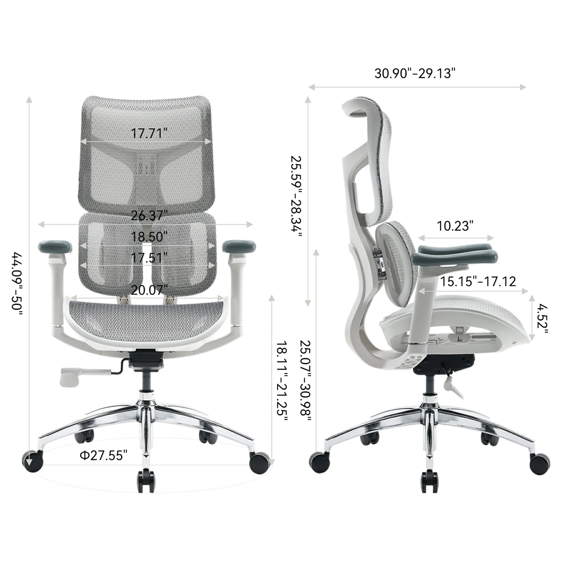 S100 Ergonomic Office Chair with Double Dynamic Lumbar Support