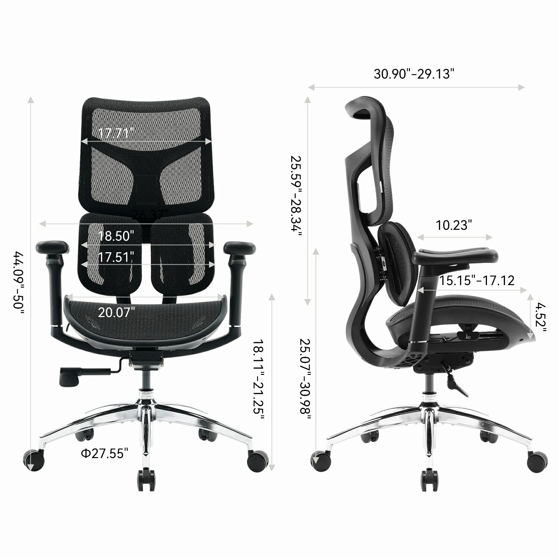 S100 Ergonomic Office Chair with Double Dynamic Lumbar Support