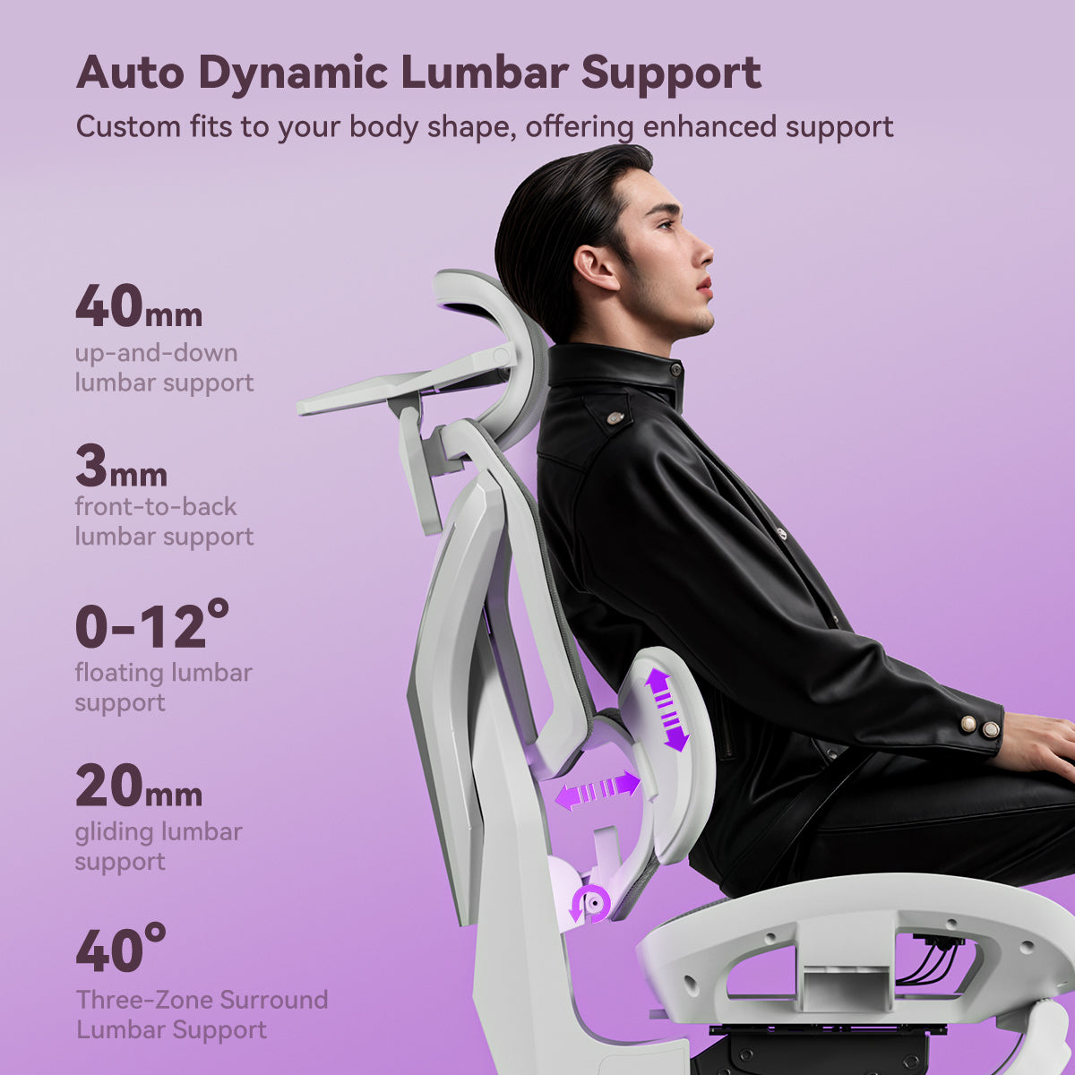 AutoFull G7 Ergonomic Gaming Chair-white