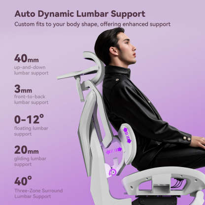 AutoFull G7 Ergonomic Gaming Chair-white