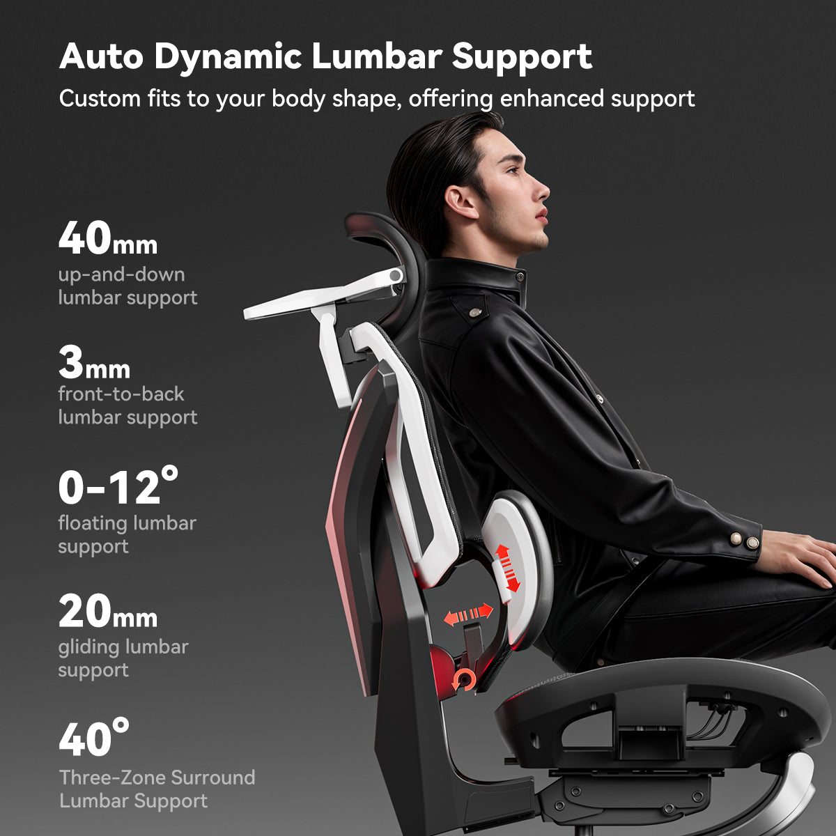 AutoFull G7 Ergonomic Gaming Chair-white