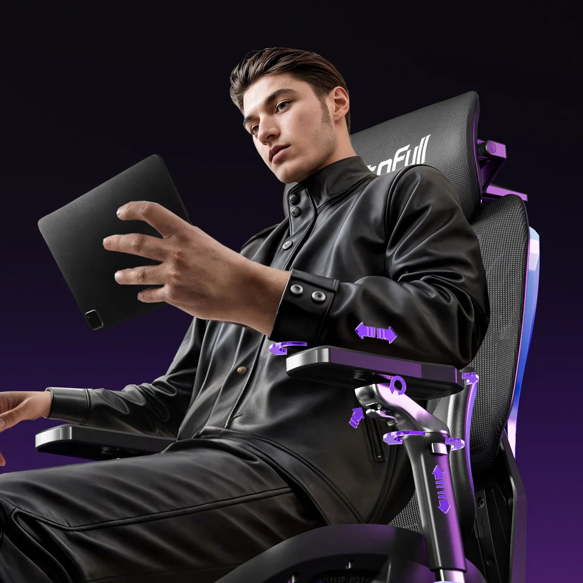 AutoFull G7 Ergonomic Gaming Chair-white