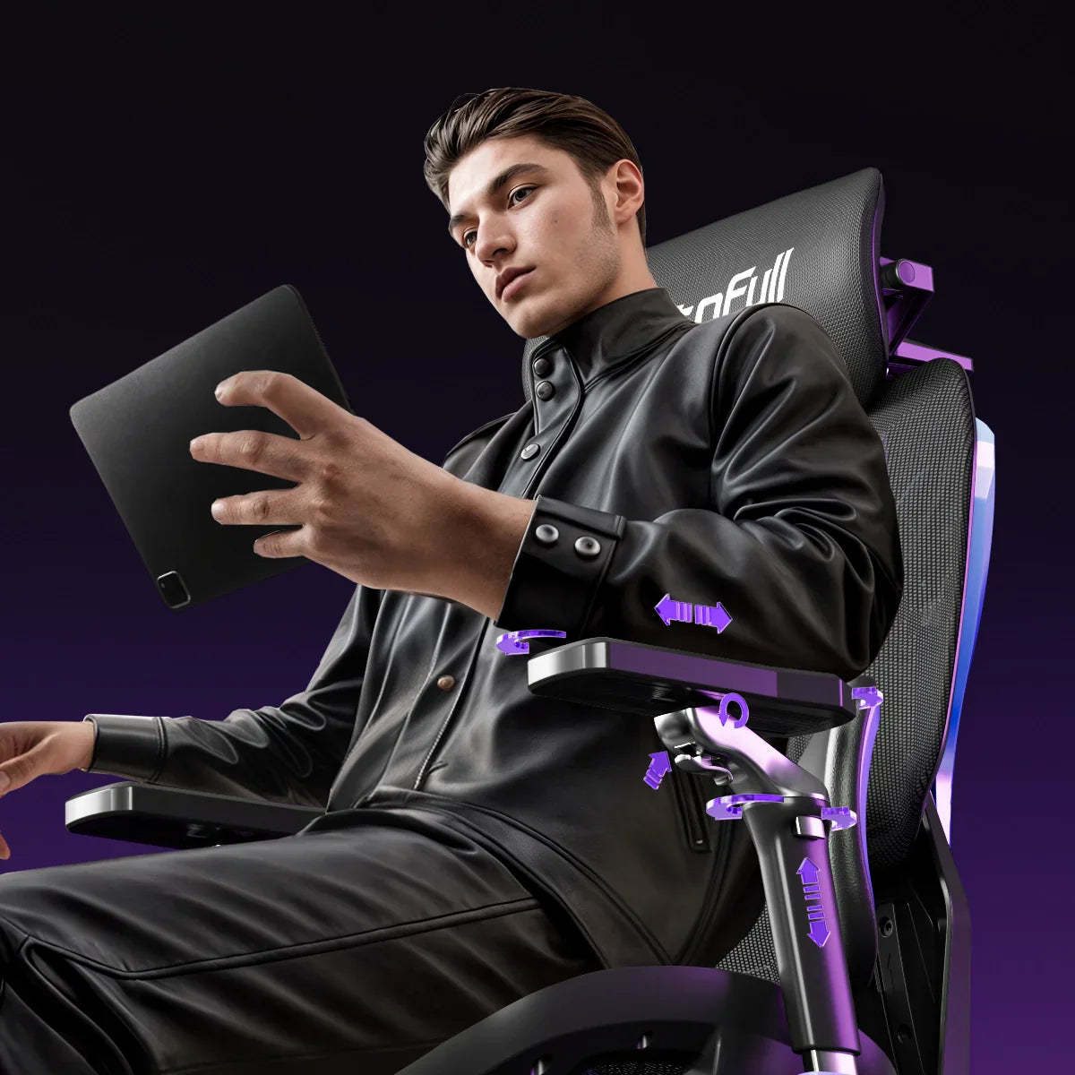 AutoFull G7 Ergonomic Gaming Chair-white