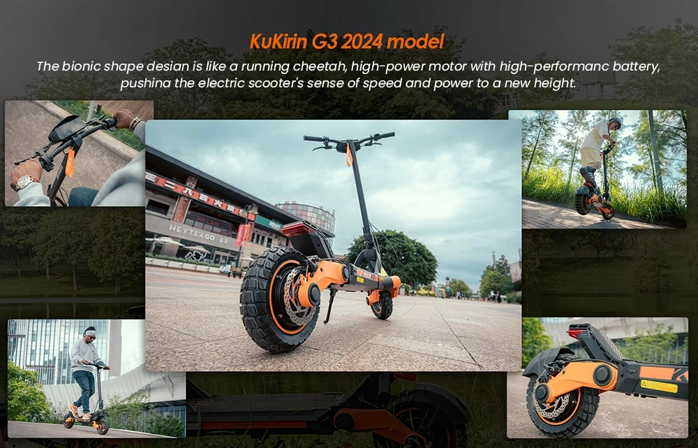 KuKirin G3 Adventurers Electric Scooter 10.5 Inch Off-road 1200W Rear Motor 52V 18Ah Lithium battery Max Speed 50KM/H Touchable Display Control Panel TPU Suspension System IPX4